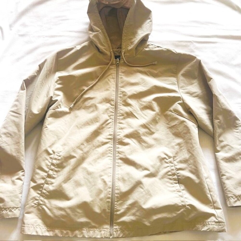 Tri Mountain Sports Jacket Womens L Beige Hoodie Zip Up